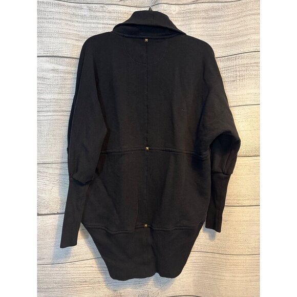 Aritizia Wilfred Black Cardigan With Pockets Ribbed Collar and Studs Size M - Picture 4 of 4